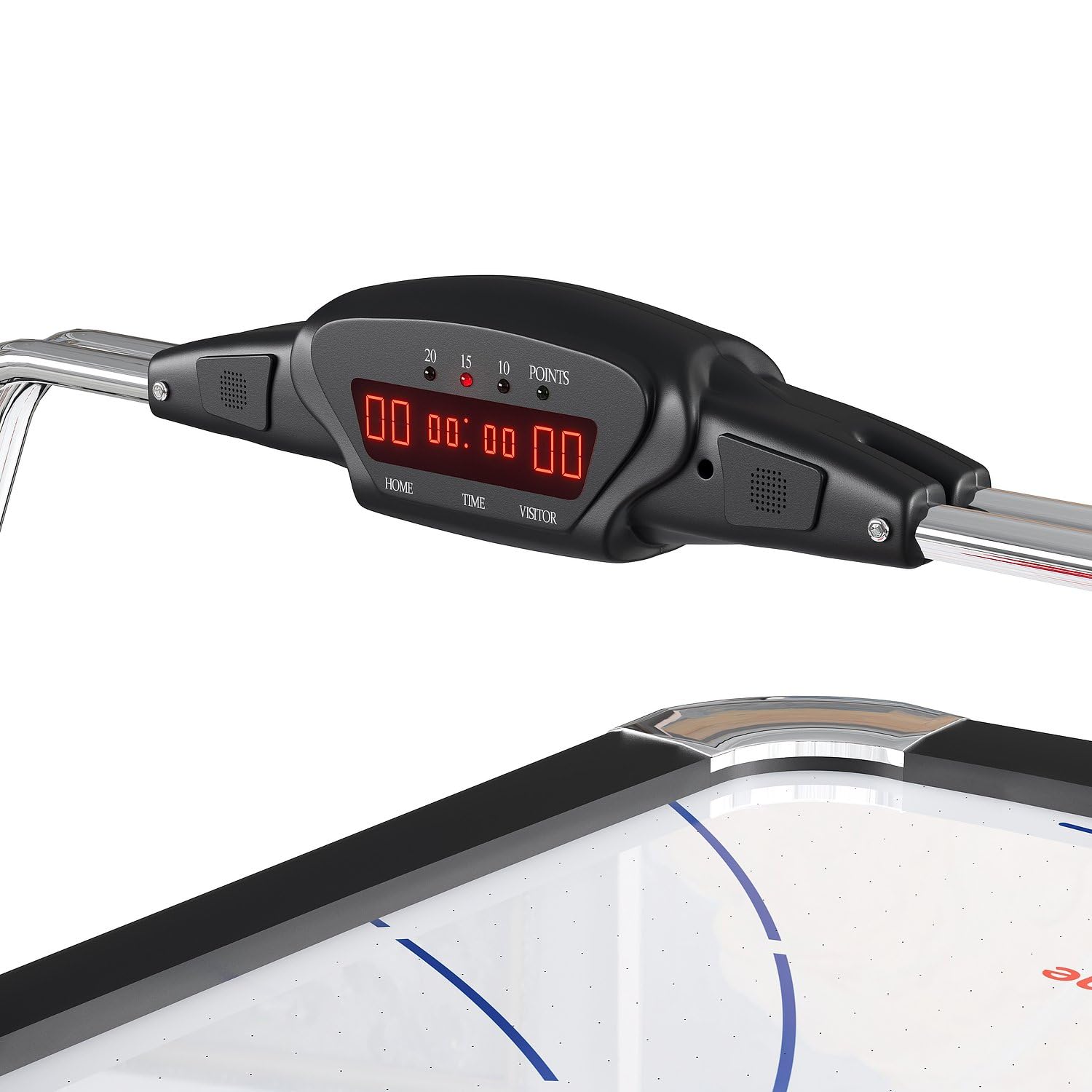 Sportime Airhockeytisch Blizzard | Freizeit Airhockey-Tisch mit Luft-Gebläse, Elektronischem Zähler, 4X Schlägern, 6X Pucks | 116 kg | 213x122x81cm | Einsatzbereiche Privat