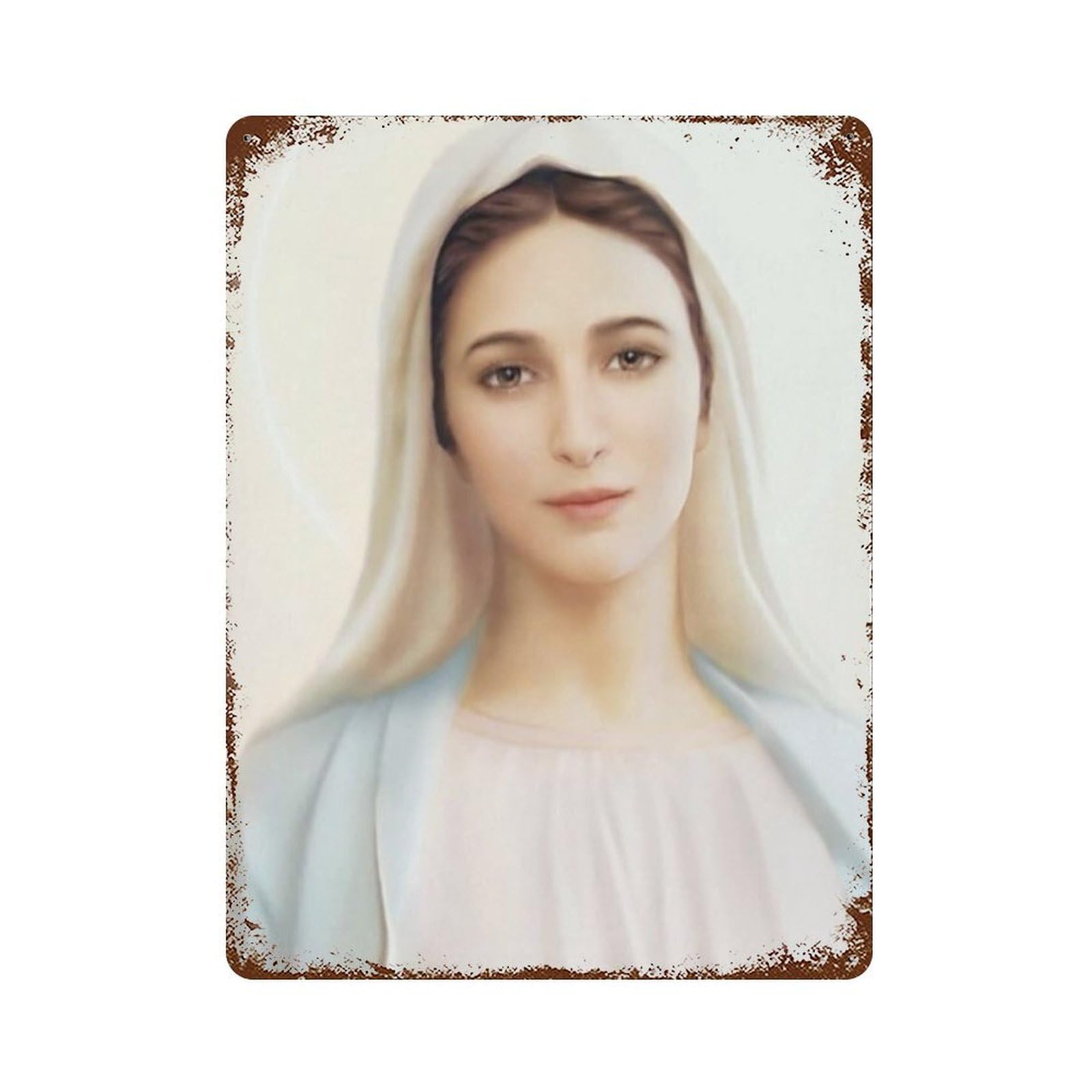 xiaoxiaoshen Our Lady of Medjugorje Wall Decor Art Metal Tin Poster Modern Home Decor Art Home Bar Shop Decorations Vintage Sign 40x30cm