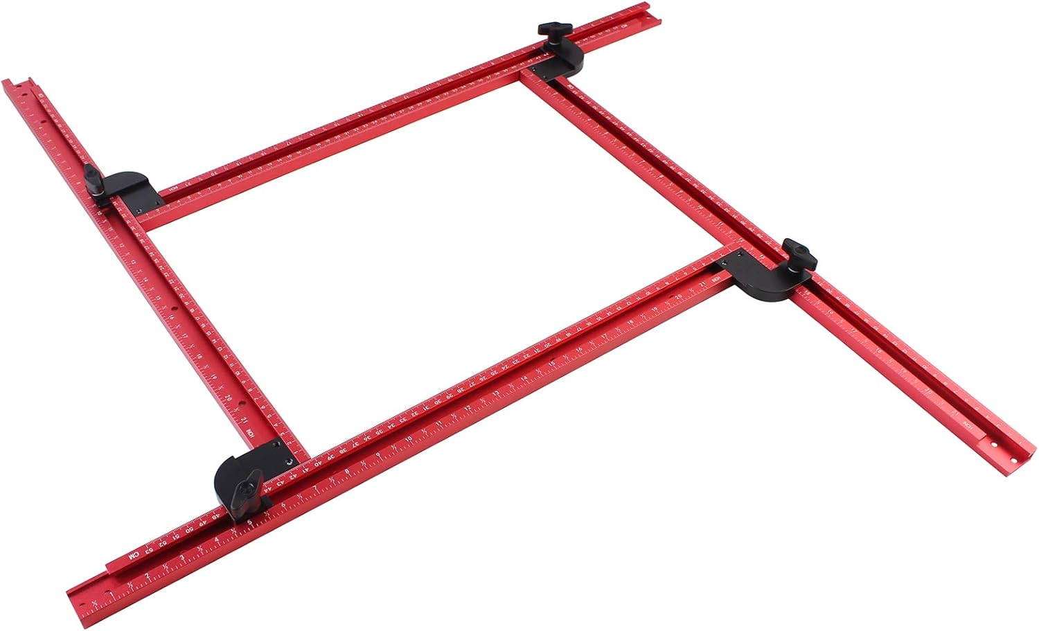 Juice Groove Router Jig for Cutting Board, Adjustable Juice Groove Jigs w/Corner Radius Guides, Versatile Variable Router Jig 23.6 by 23.6 Inches, Router Guide for Perfect Grooves