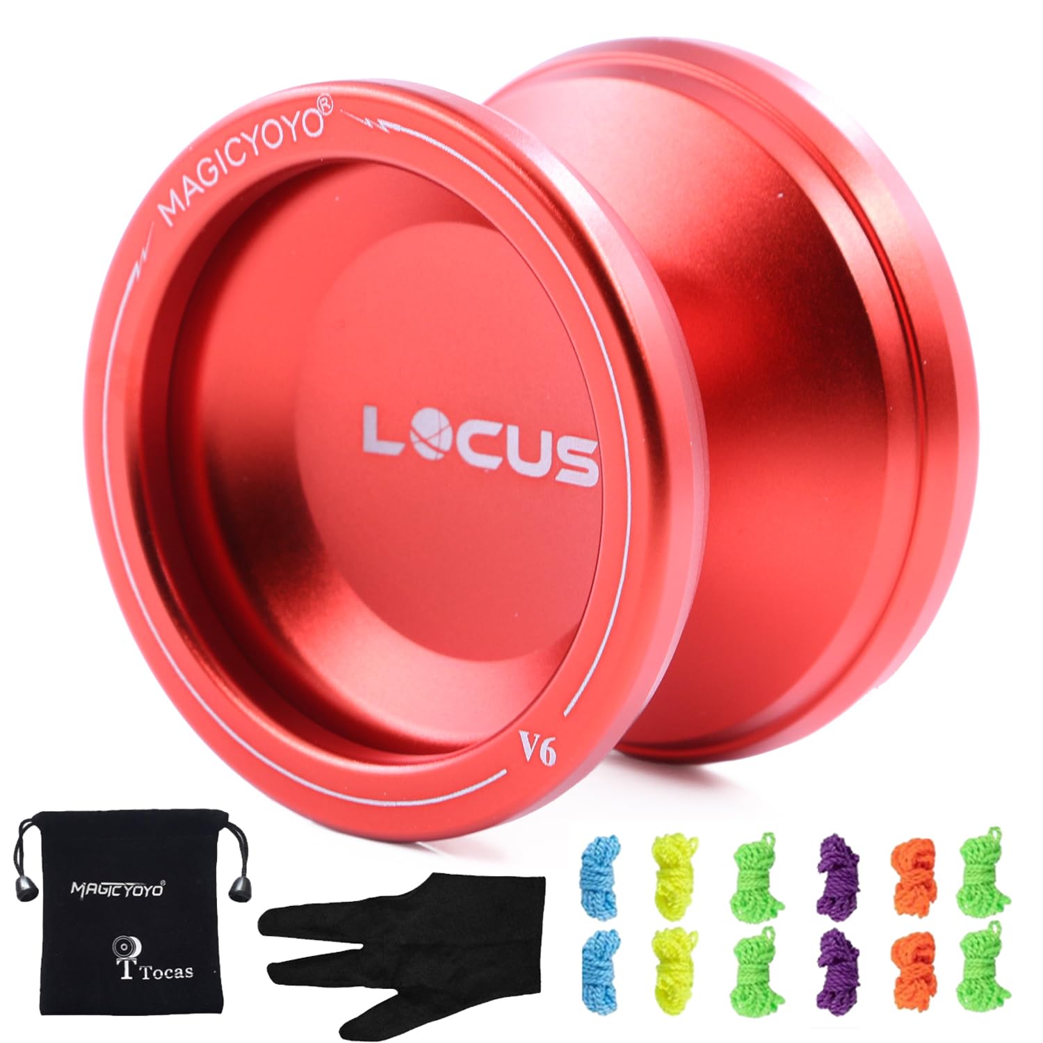 MAGICYOYO V6 Locus Yoyo Professional Responsive Yoyos for Kids Teens Adults, Beginners Yo-yo, Stable Practice Yo-yos for Girls Ladies, Metal Yoyo with