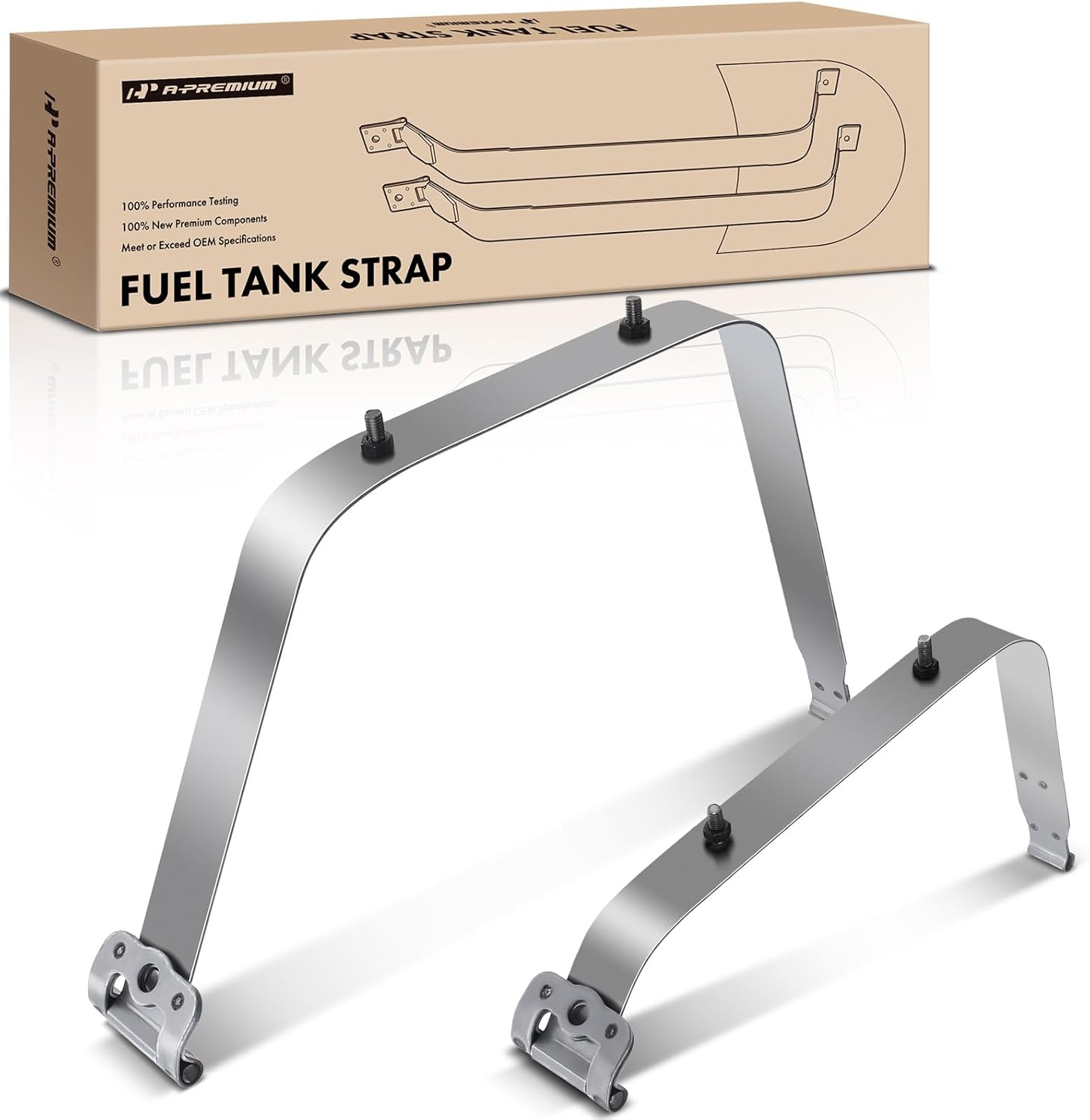 A-Premium Fuel Tank Straps Compatible with Toyota Tundra 2005-2006 V6 4.0L V8 4.7L 4WD (Four Wheel Drive) 2-PC Set