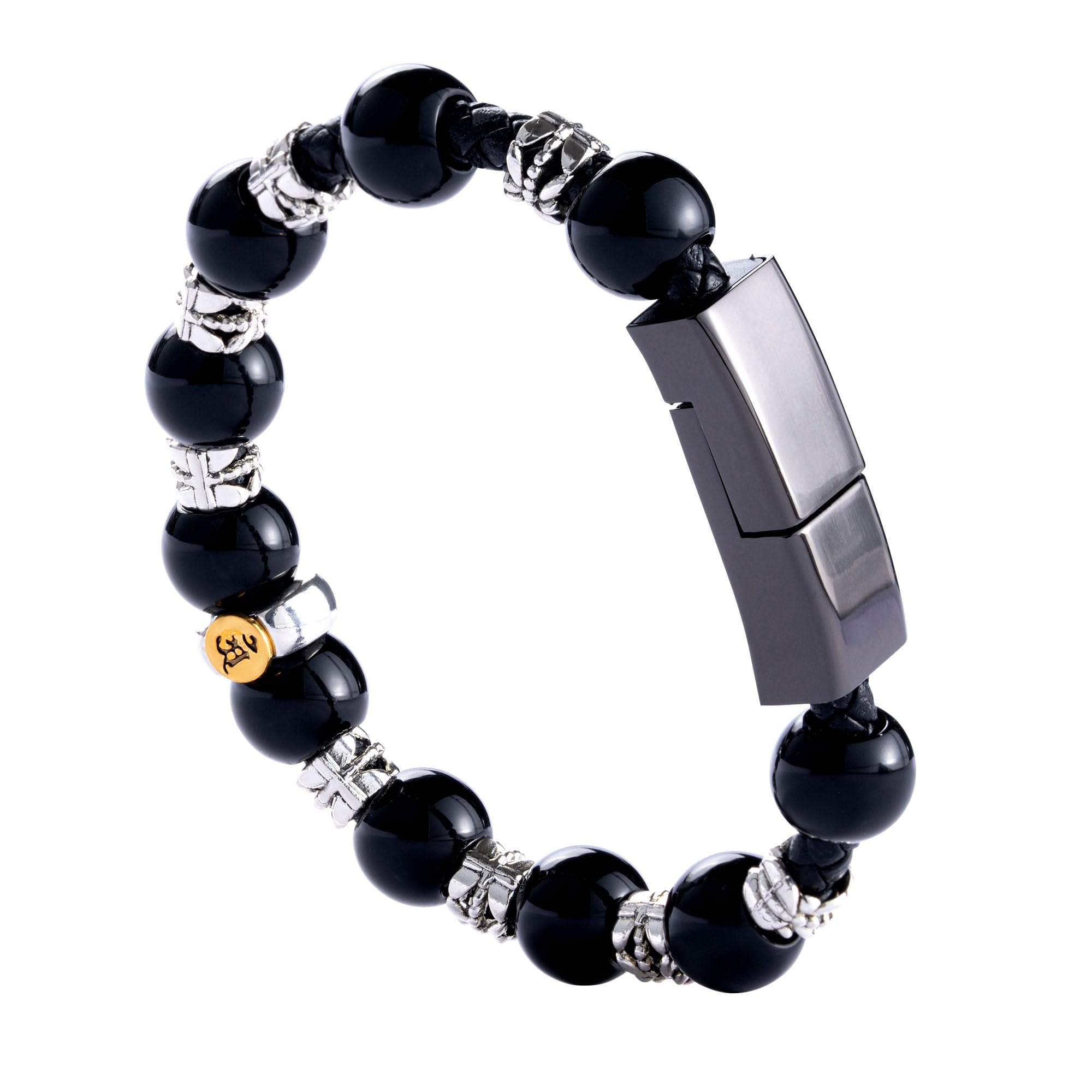 Yonage Feng Shui Wisdom Charging Bracelets Cable Charger Cord Wisdom Confidence Wealth Health for Women and Men USB Portable Travel Charger