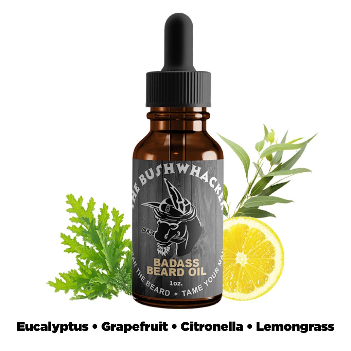 Badass Beard Care Complete Beard Care Kit - 5 Full Size Essentials - Includes Beard Oil, Beard Balm, Beard Butter, Wash and Conditioner - Promotes Fuller & Thicker Beard Growth (The Bushwhacker)