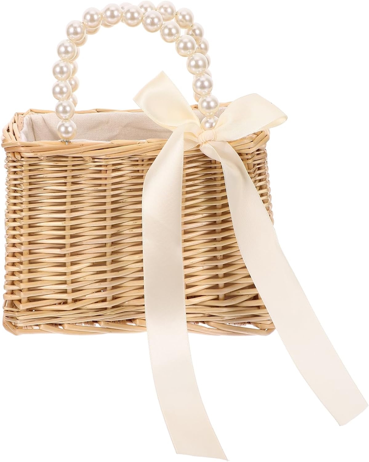 1pc Pearl Handbag Straw Crossbody Bag Womens Purse Womens Cross Body Purses Summer Purses Crossbody