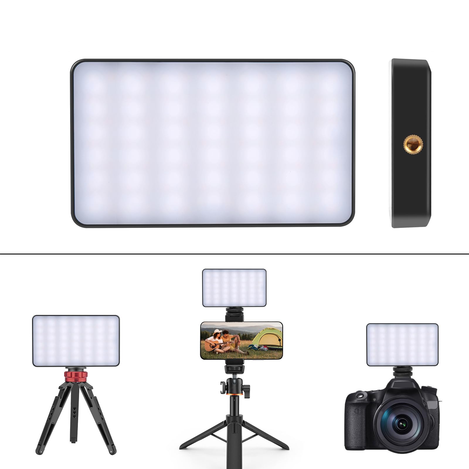 Angoli regolabili Ricaricabile Luce Della Macchina Fotografica A LED Portatile Portatile Luce per Live Streaming Video Luce di Riempimento LED