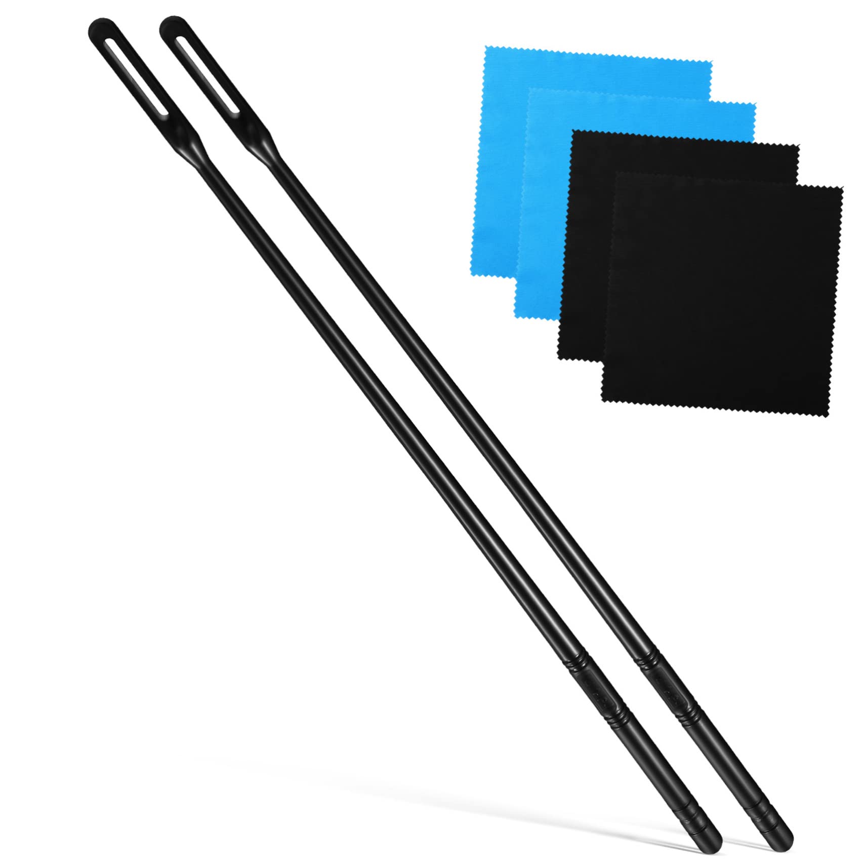 Garneck 2 Pcs Flute Cleaning Kit Flute Polish Clarinet Cleaning Kit Cleaners Flute Cleaner Care Kit Polishing Scrubber Rods Instrument Swab Flute Care Cleaning Kit Tools Cloth