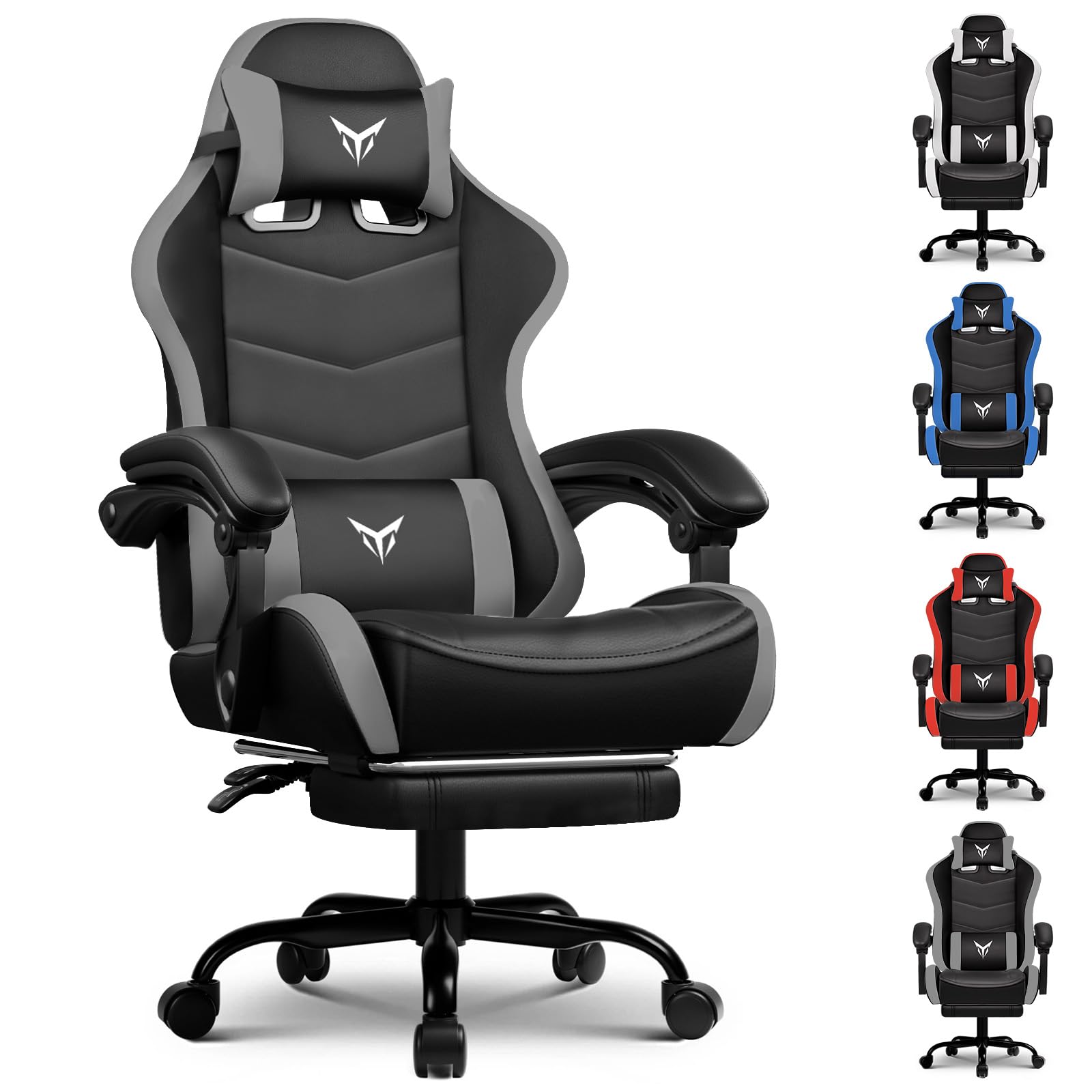 GTPLAYER Gaming Chair for Adults Heavy Duty Computer Chairs with Footrest Linkage Armrest and Lumbar Support, Ergonomic Height Adjustable PC Chair โ image 1