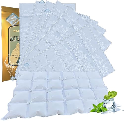 Miniatura 8 de Láminas de hielo reutilizables para enfriadores, alfombrillas de hielo, grandes y de larga duración, bolsas de hielo flexibles para bolsas de