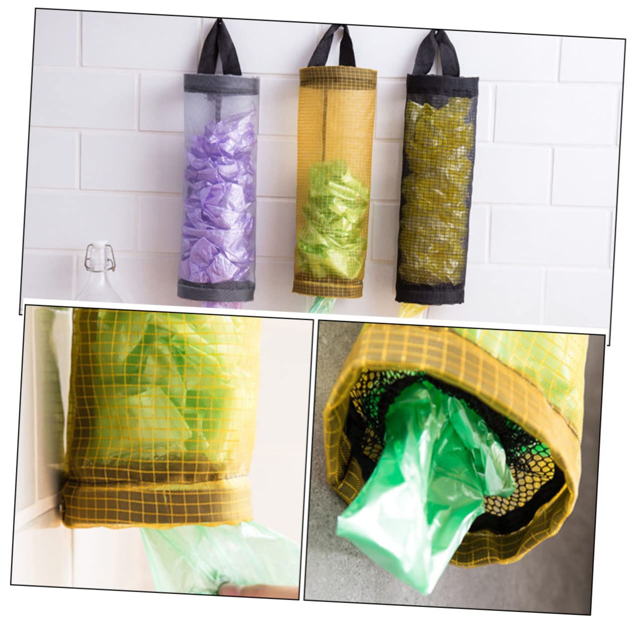 Cabilock 18piezas Organizador Colgante De Bolsas De Plástico Dispensador Multifuncional De Bolsas para Cocina Baño y Closet