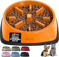 Vista 22 de GORILLA GRIP Tazones patentados de alimentación lenta sin BPA, juguete interactivo para perros y gatos, enriquecimiento de entrenamiento Turquesa