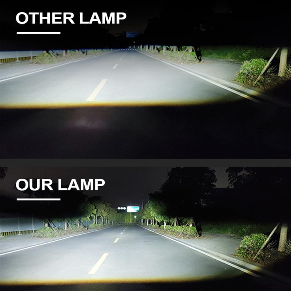 FLYANT CT6-6 Tri-Color LED Fog Lights for Toyota – 55W 3570 Chips, High/Low Beam Projector Lens, 12-32V Universal Voltage, Split Brackets, 6000K/3000K/4300K (Pair)