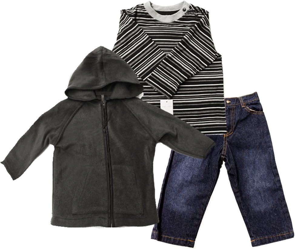 Kenneth Cole Baby Boy 3pc Set Veloua Jacket and Denim Pants