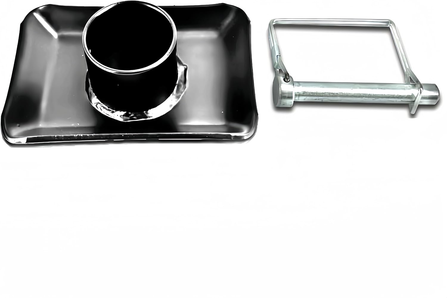 Rockane Black Trailer Jack Foot Plate 5000lbs Capacity with Pin Base for Boat Hitch Camper,A-Frame Boat, RV - Removable Trailer Foot Plate, Black