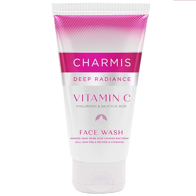Charmis Deep Radiance Face Wash 150ml with Vitamin C, Hyaluronic Acid and Salicylic Acid, Removes 99.9% Acne causing bacteria and gives Hydrated Skin at Rs. 100