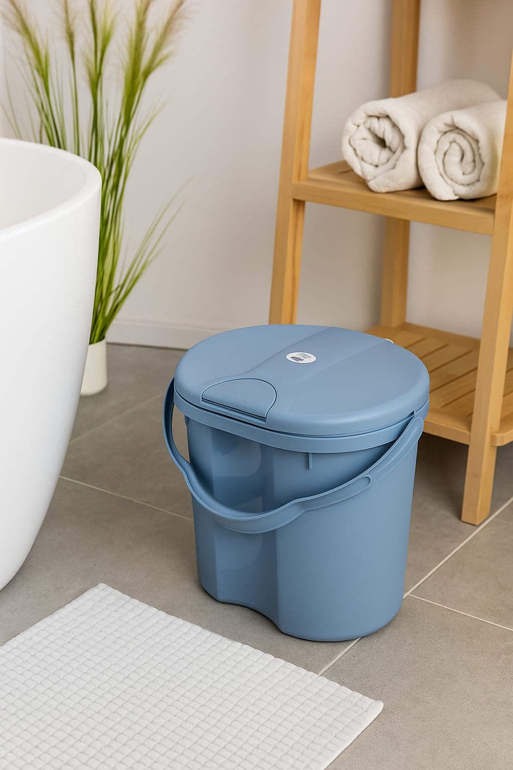 Rotho Babydesign Top Poubelle à couches recyclée - Anti-odeur - Sans boîte de recharge - Bleu