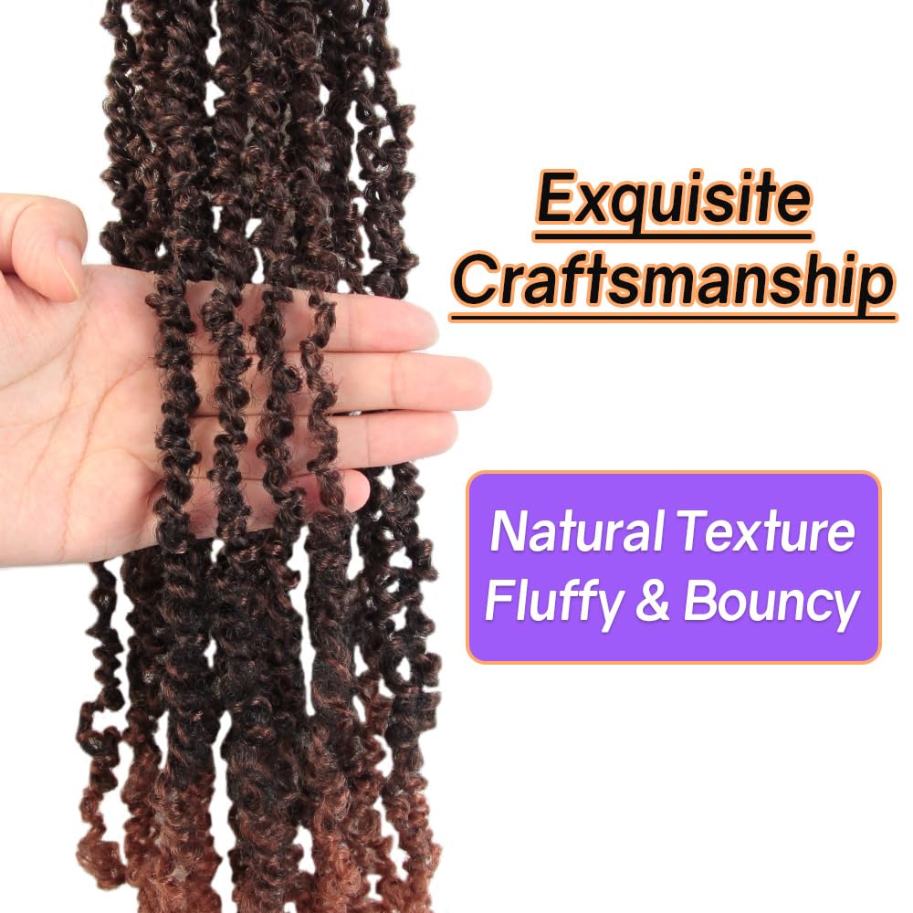 12 Inch 10 Packs Yanky Twist Crochet Hair Pre-twisted Ombre Ginger Red Kinky Mini Spring Twist Small Curly Senegalese Twist Braids (T350)