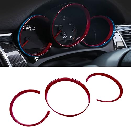 Miniatura 5 de Xotic Tech - Fundas de marco de instrumentos de calibre para tablero de instrumentos compatibles con Porsche Macan 2014-up, Cayman Boxster 981982718