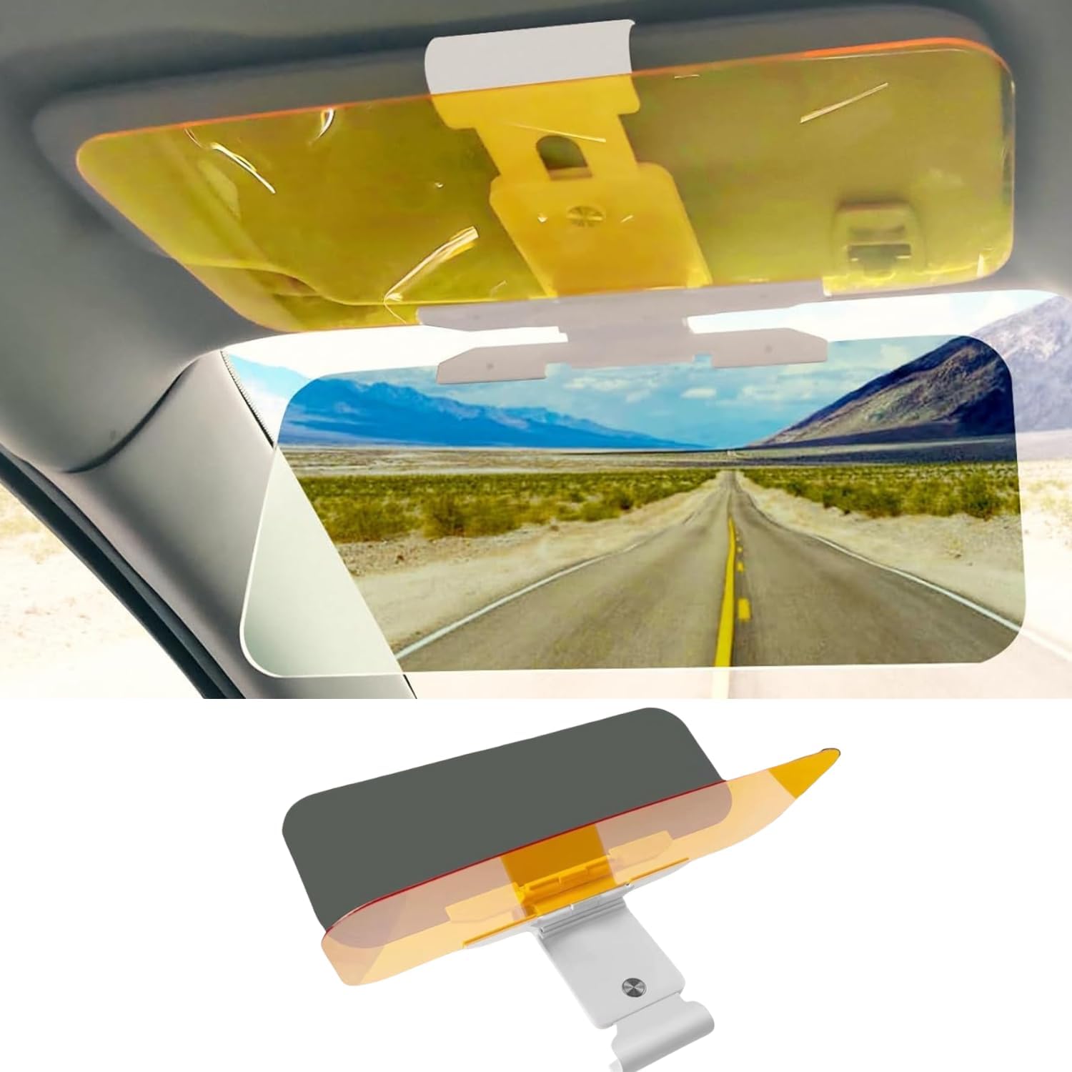 AMAMU ENTERPRISE 2-in-1 HD Car Sun Visor for Day & Night | Anti-Glare, UV Blocking, Anti-Dazzle Windshield Shield | Clear Vision Sunshade for Safe Driving, Polarized Car Accessory-image-29