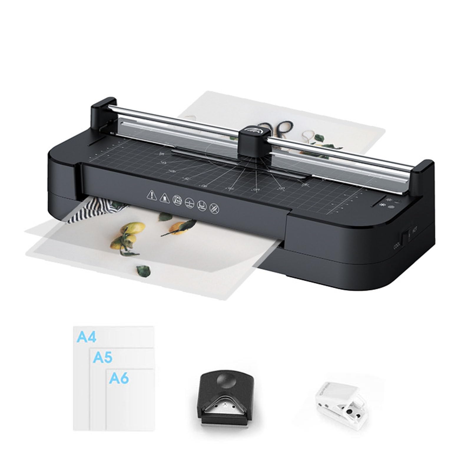 Plastificatrice con modalità caldo e freddo, Plastificatrice A4 A5 A6 con 30 buste di laminazione per ufficio, scuola e casa