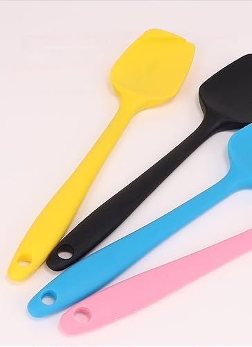 Miniatura 6 de Juego de 4 espátulas de silicona, herramientas de cocción resistentes al calor, utensilios de cocina antiadherentes, para cocinar y hornear