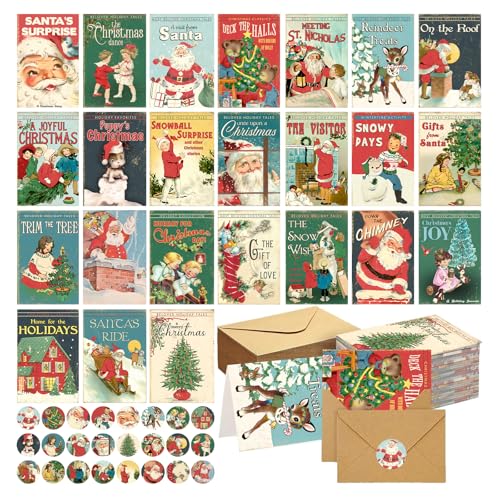 Cartes de Noël vintage pour écrire vos vœux chaleureux en famille