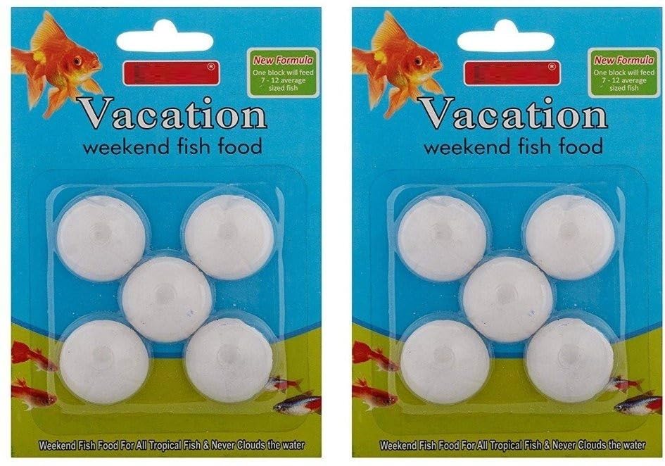AKSHAT ENTERPRISES -Dry Vacation Weekend Holiday Fish Food for All Life Stages (10 Pieces White Block) - Pack of 2 (B0CBCJDBJD) Amazon Price History, Amazon Price Tracker