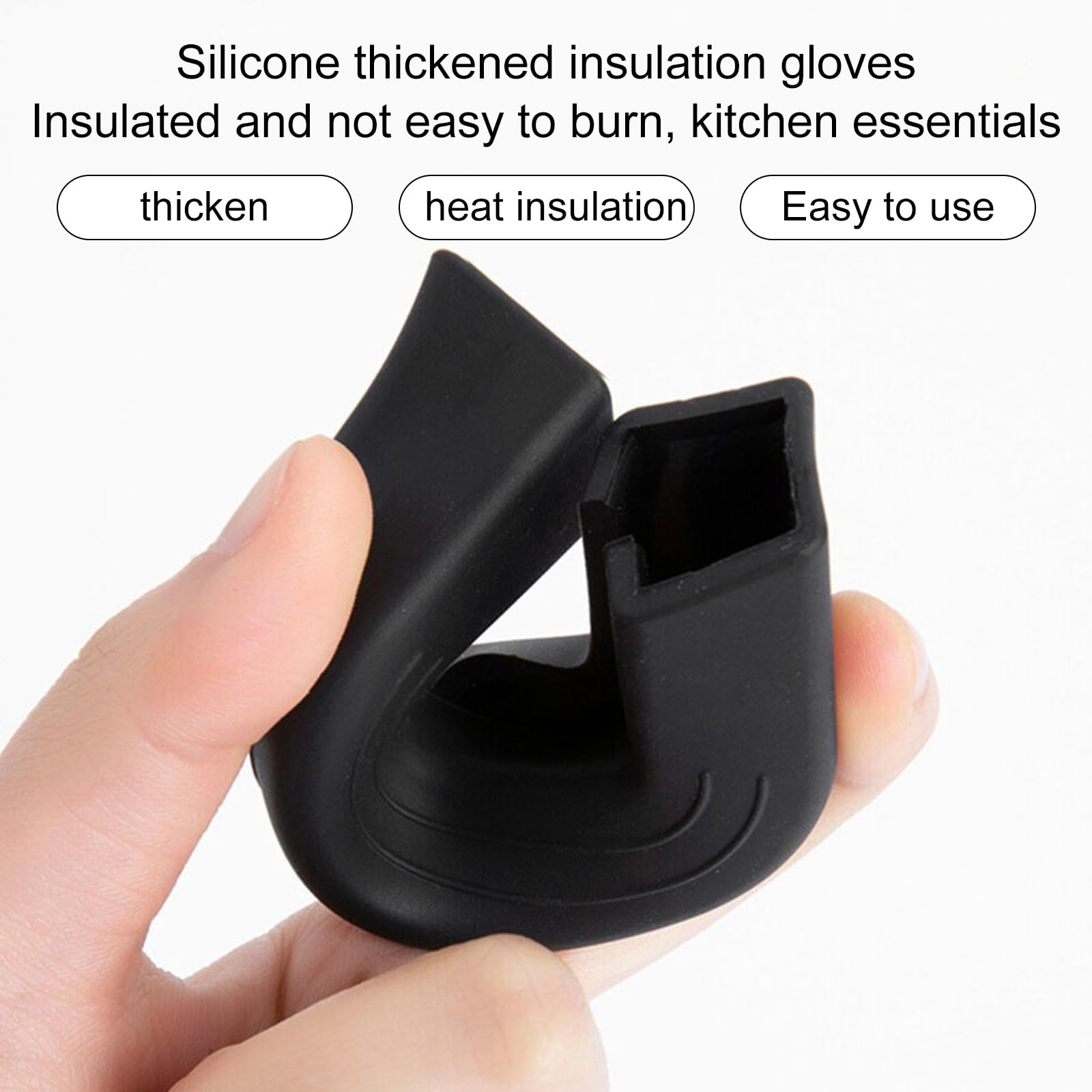 Hohopeti - Lot De 4 Poignées Silicone Pour Couvercles - Anti-chaleur, Résistantes - Pour Casseroles Fonte, Cocottes