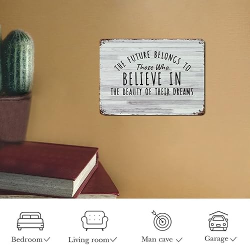 Vista 56 de LUIJORGY Letrero de metal con letras familiares con texto en inglés «The Mountains Are Calling And I Must Go», letrero de aluminio vintage