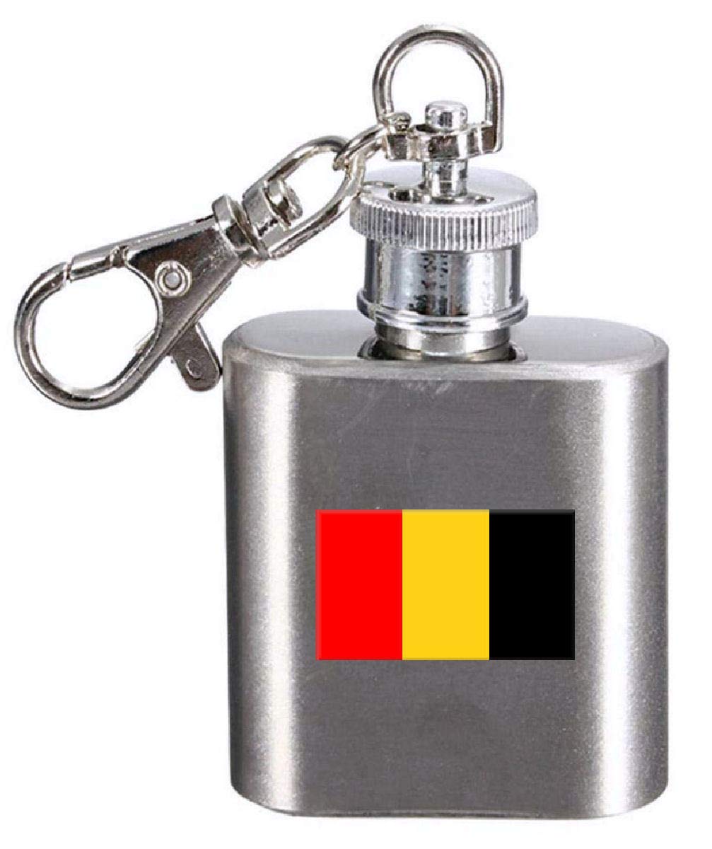 Flasque porte-clés France Besancon gravée laser en acier brossé inoxydable