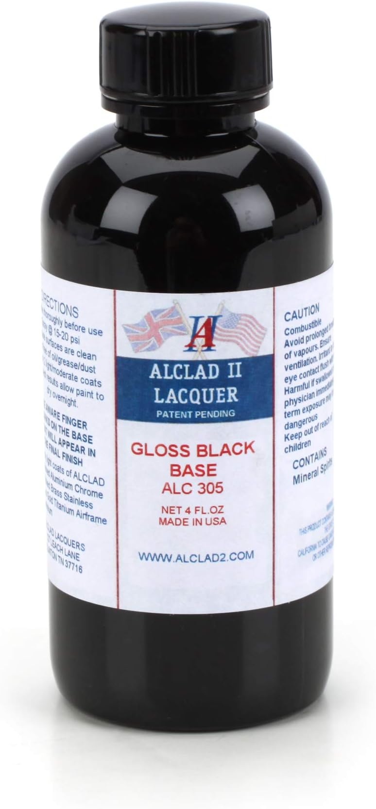HOR ONLY ALCLAD Black Base 4 OZ.