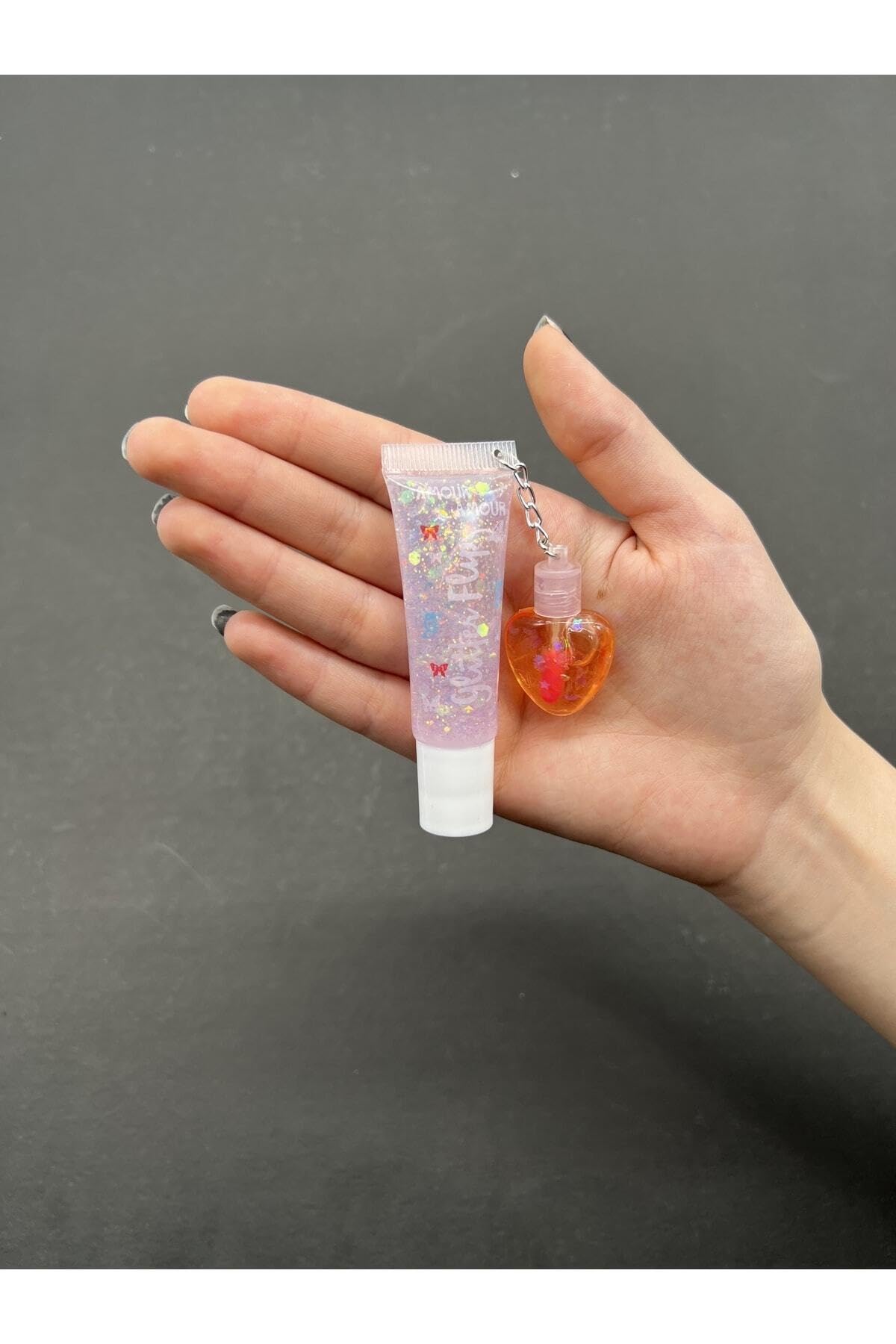 Hb Tasarım 3'Lü Lip Gloss Mini Kalpli Lipgloss A Serisi, serashnehb16