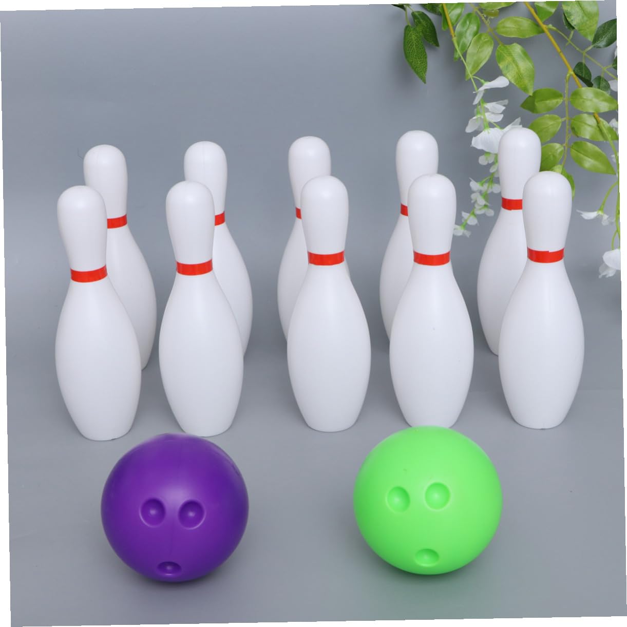ERINGOGO Jeu de Bowling en Plein Air pour Garçon et Filles 12 Pièces en Plastique Blanc, Set de Grosse Taille pour Jeux Sportifs Éducatifs en Intérieur et Extérieur