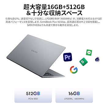 Amazon.co.jp: CHUWIノートパソコン軽量薄型 GemiBook Plus 15.6