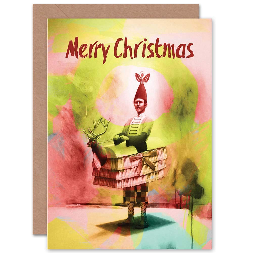 Wee Blue Coo CARD CHRISTMAS XMAS MERRY BIZARRE FESTIVE FELLOW PRESENT GIFT