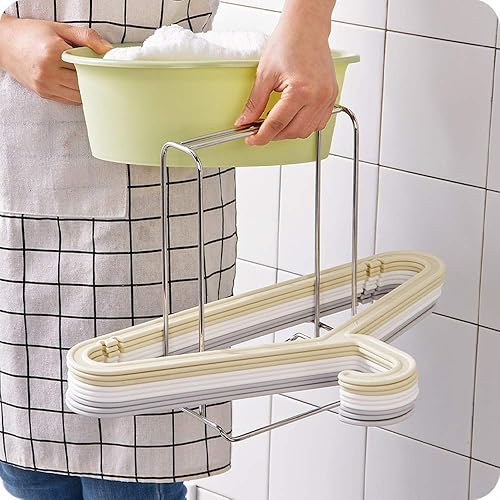 Miniatura 3 de Percha organizadora de ropa resistente de acero inoxidable de pie, estante de almacenamiento para ropa, apilador para armario, armario y habitación,