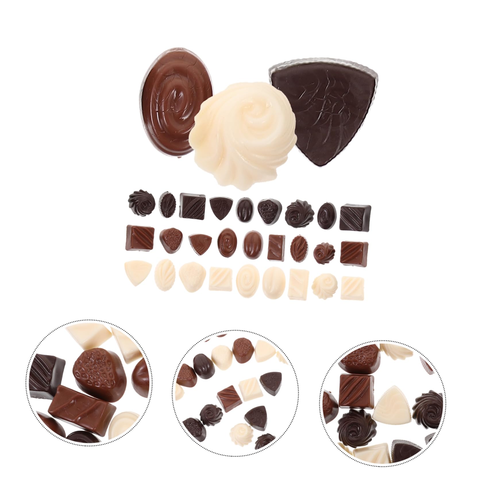 Amazon.co.jp: 30個リアルなチョコレートデコレーション フェイク