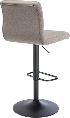 Miniatura 7 de Brage Living Taburete de bar de tela copetudo, taburete de bar giratorio ajustable con altura de mostrador con respaldo, silla de bar tapizada sin