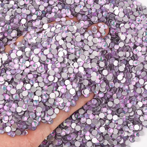 Image of Rhinestones for Crafting Nails 2.8mm SS10 Pinkish Opal 1440pcs | Non Hotfix Round Crystal Bedazzler Gemstones for Clothing Drop Earrings,Bridesmaid Dress,Flats,Eye Gems,Bag,Hair Stick