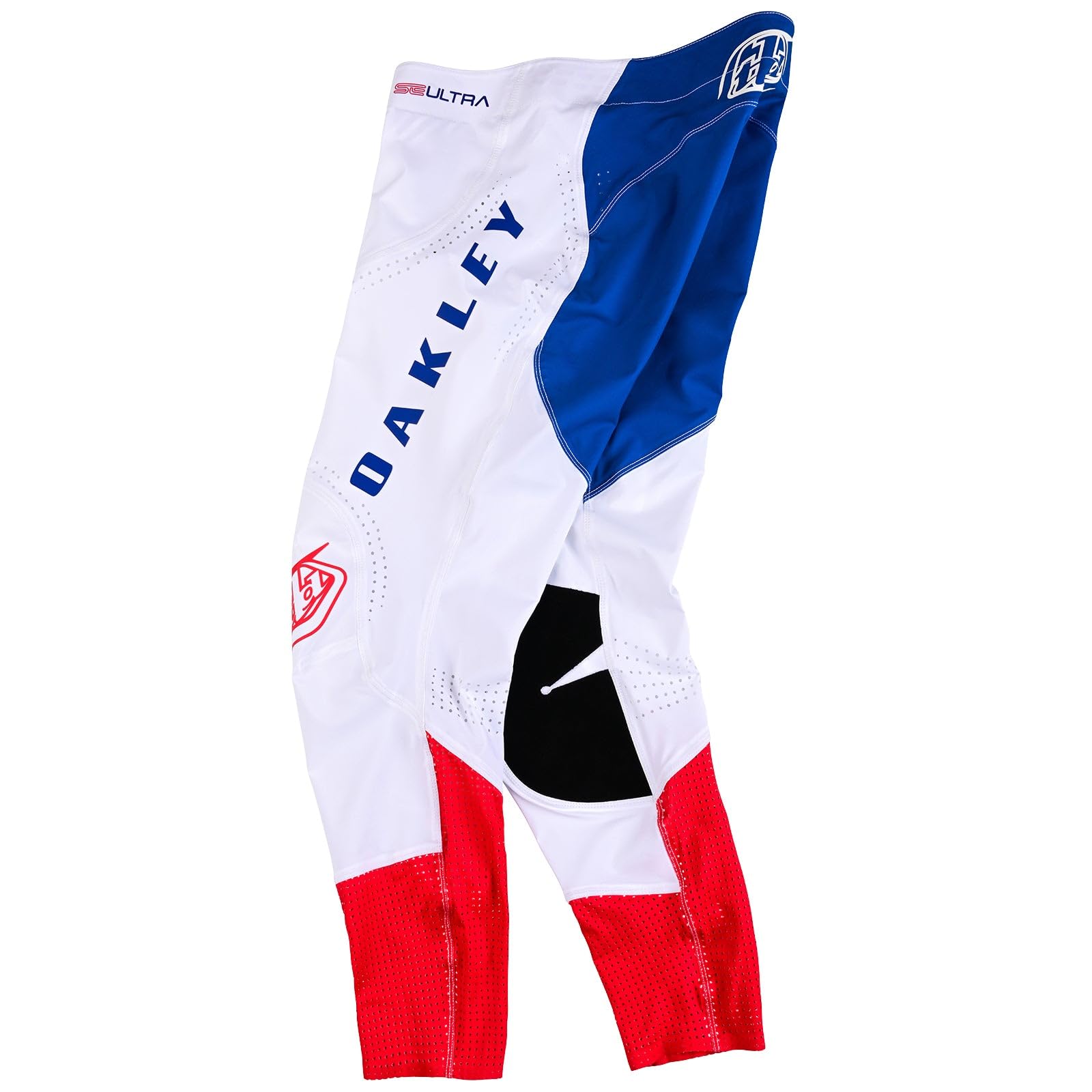 Troy Lee Designs X Oakley Vision SE Ultra Motorcycle/Dirt Bike Pants for Men, Lightweight & Breathable, Durable, White/Blue, 30, SKU 254662002