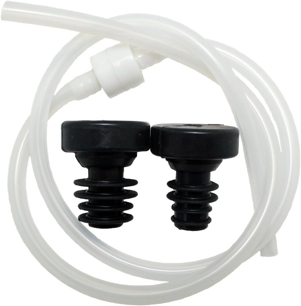 Sink Soap Dispenser Extension Tube (36โ) with Check Valve (Maintains Prime) - Two Bottle Stoppers to Fit Most Soap Containers. No More Messy Refills. Provides a Lifetime of Convenience.