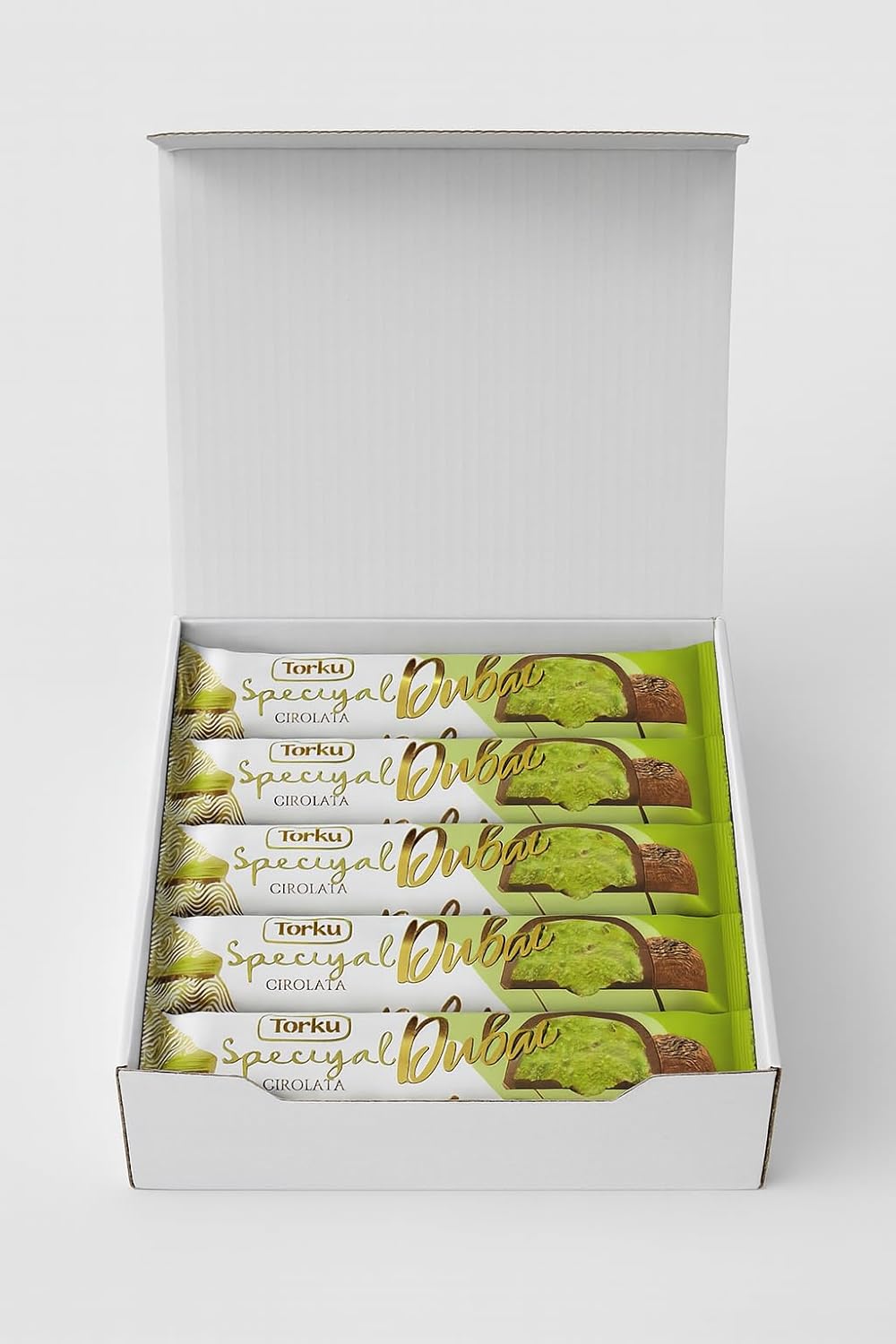 Dubai Chocolate Bar (Pack of 24) Kunafa Pistachio Bar- (1.05oz), Fresh Daily Production, Crisp Pistachios with Shredded Phyllo Dough. Torku