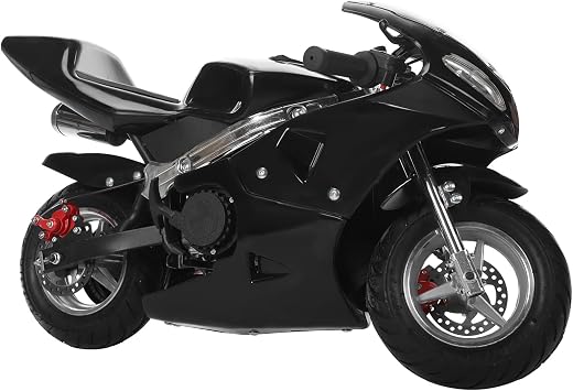 Mini Motorcycle for Kids Adults, 170lbs Gas Pocket Bike for Kids 2-Stroke 49cc Gas Tank Mini Motorcycle High Brightness Dual Headlights Rubber Handlebar 1.25L Gas Tank Ship from UK