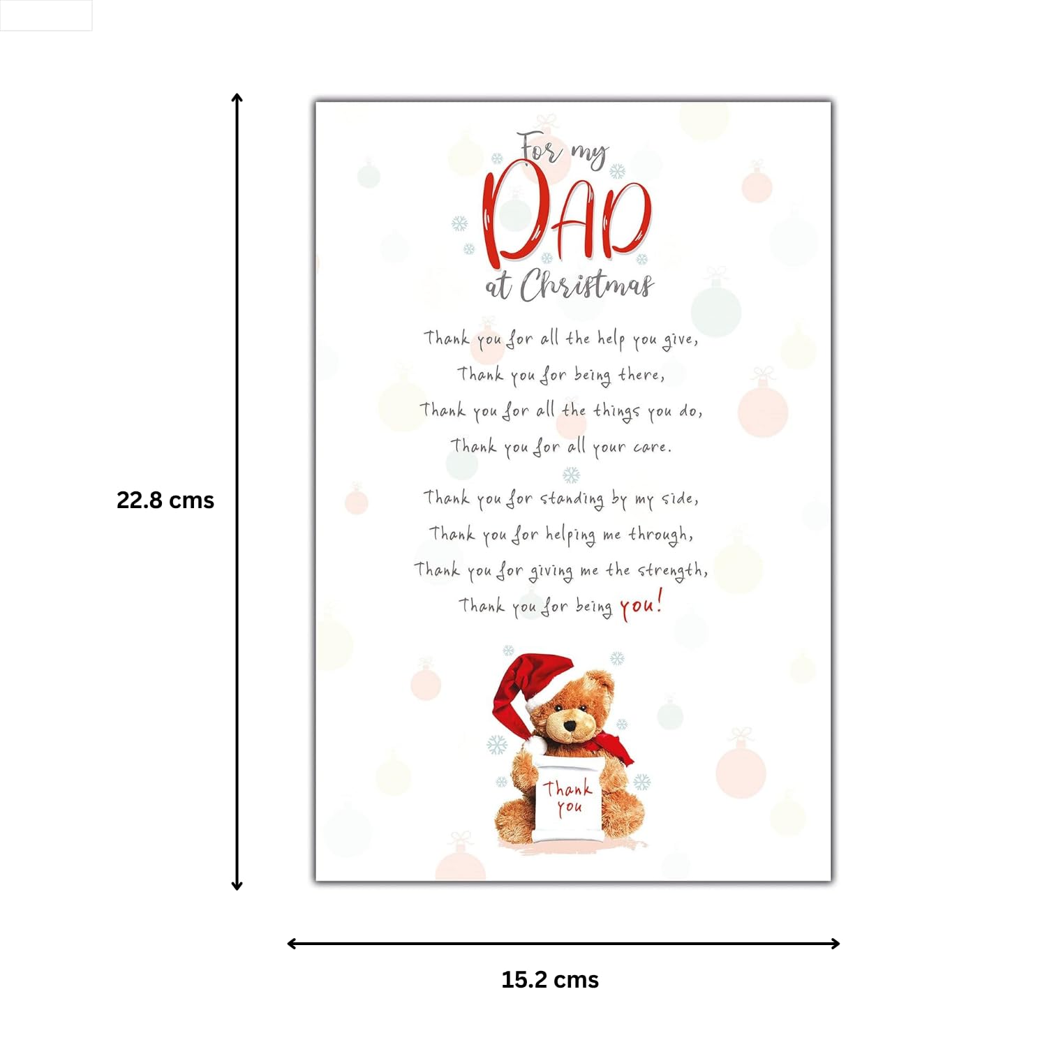 Weihnachtskarte Für Großvater Mit Lieben Worten – Inkl. Umschlag, 15,2 X 22,9 Cm