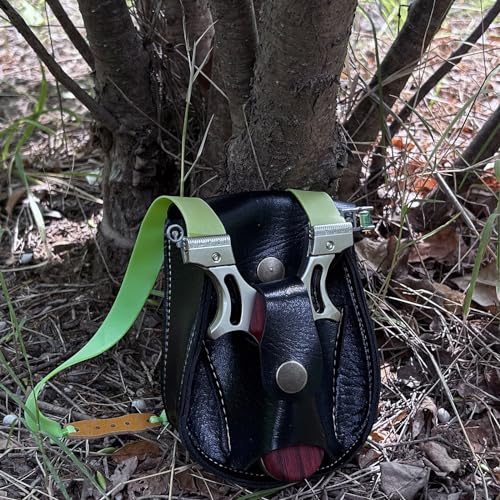 Slingshot, Hunting Sling Shot Set for Adults, Professional Stainless Steel Tactical Slingshots, High Velocity Catapult with Ammo Balls, Rubber Bands, Ammo Pouch, Target