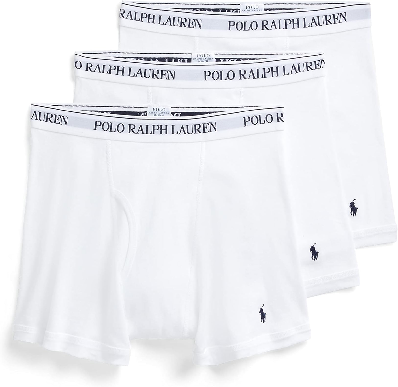 POLO RALPH LAUREN Men's Classic Fit Cotton Boxer Briefs, Trunks & Long Leg Available, 3-pack Boxer Briefs (pack of 3)