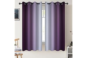 COSVIYA Grommet Ombre Curtain 63 inch