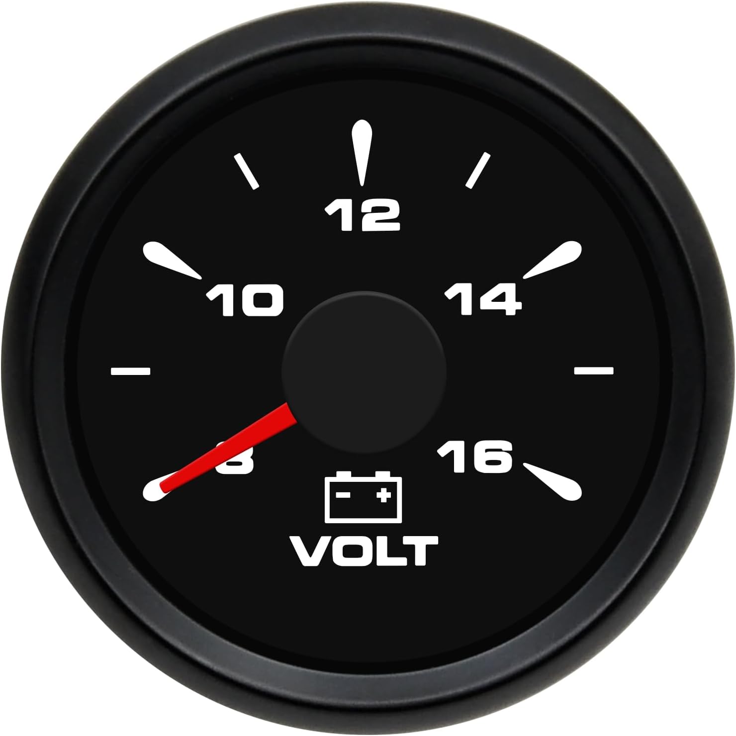 - Geloo 52mm Marine Voltage Gauge 8-16 Volt Meter Gauges Boat Car Voltmeter Gauge Set with 7 Colors Backlight Waterproof Voltmeter Gauges Indicator 9-32V