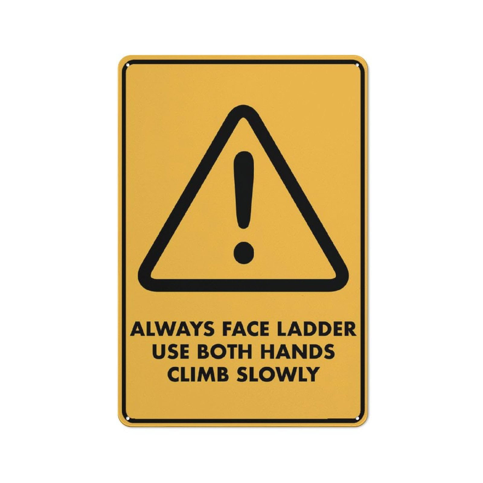 Peiyeety A03 Warning Ladder Sign 12X16 Inches Rust Free Aluminum Easy To Read & Sturdy Keepoutdoor Metal Signs For Home Farm Yard