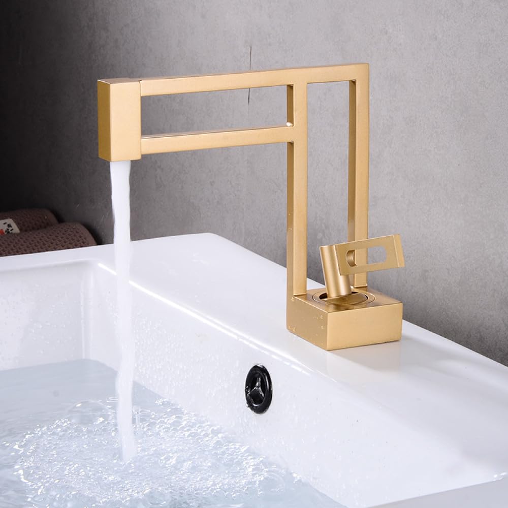 Mitigeur de salle de bain noir mat en laiton solide avec cartouche céramique