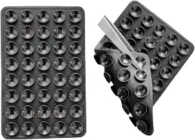 Suporte Celular Dupla Face 40 Ventosas para Celular Sucção Silicone para Iphone Android - PRETO G
